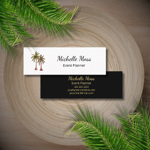 Modern Tropical Palm Trees Boho Botanical Mini Business Card