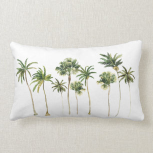 Modern Tropical Palm Trees Lumbar Cushion