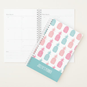 Modern Tropical Pineapple Monogram Planner