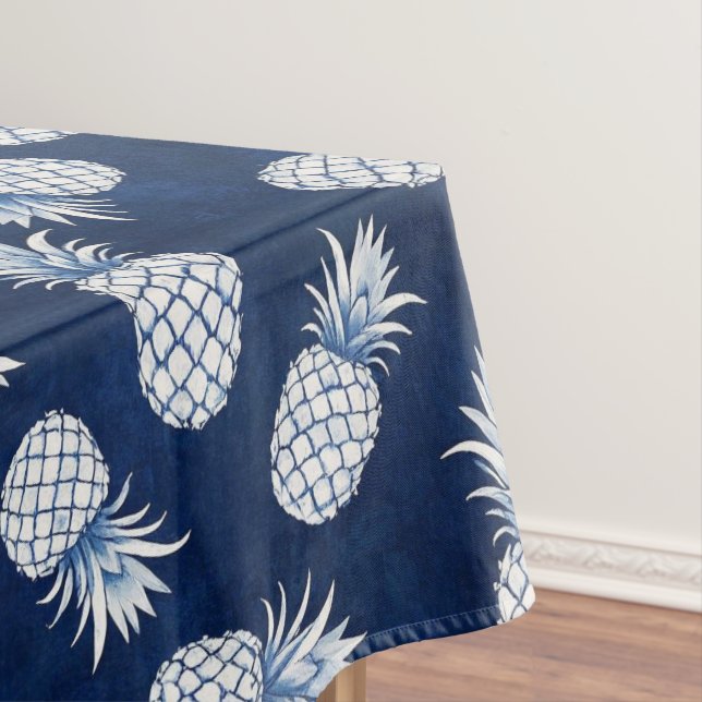 Modern Tropical Pineapple Watercolor Tablecloth (In Situ)