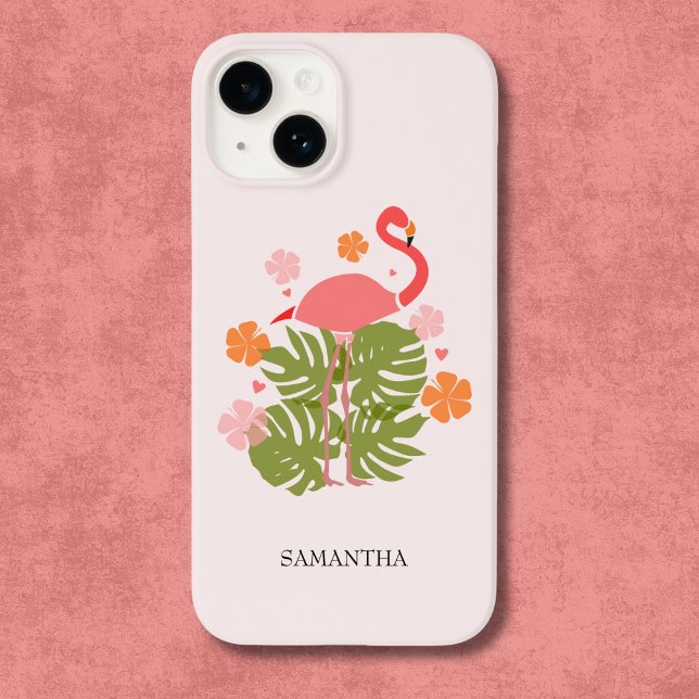 Modern Tropical Pink Flamingo Case-Mate iPhone Case (Creator Uploaded)