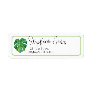 Modern Tropical Return Address Label