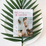 Modern Tropical Save the Date Card<br><div class="desc">This Save the Date card from the Leilani Collection features bright, bold colours and modern typography framing your engagement photo, sure to make a lasting impression on your guests! Personalise it with your details easily and quickly. Simply press the 'customise it' button to further re-arrange and format the style and...</div>