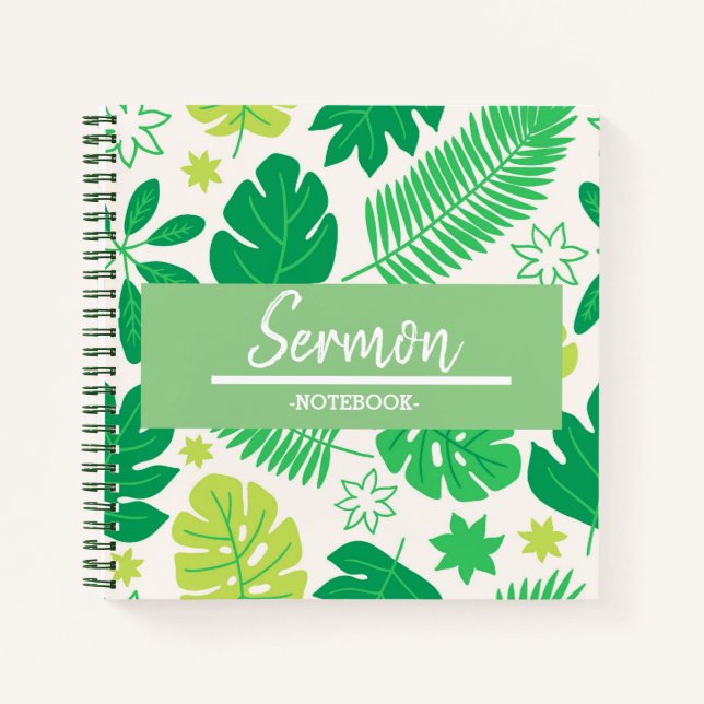 Modern Tropical Sermon Notebook (Front)