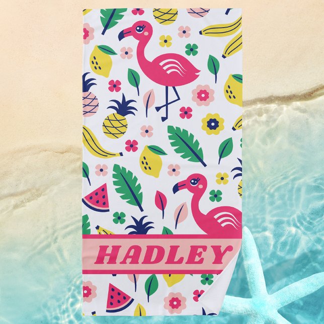 Modern Tropical Summer Beach Towel (Creator Uploaded)