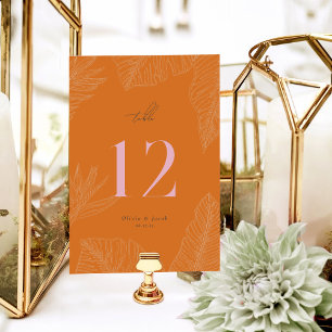 Modern Tropical Table Number Card