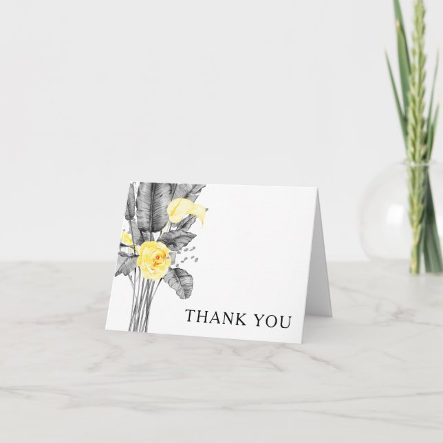 Modern Tropical Thank You Card (Front)