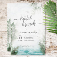 Modern Tropical Water & Palms Bridal Brunch