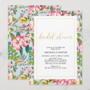 Modern Tropical Wedding Bridal Shower Invitation