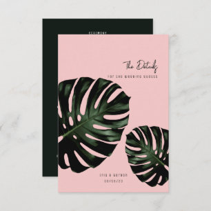 Modern Tropical Wedding Enclosure Cards