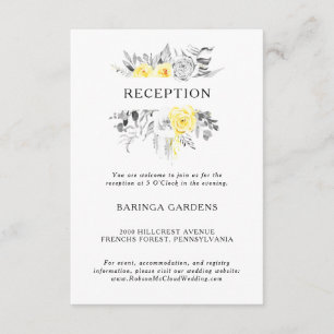 Modern Tropical Wedding Reception Card