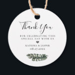 Modern Tropics Island Leaves Wedding Favour Tags<br><div class="desc">Modern tropical painted green leaf,  wedding thank you favour tags.  Back of tag features,  painted tropical leaf pattern. Designed to match our Modern Tropics Collection.</div>