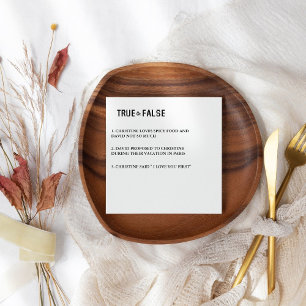 Modern True or false monogram wedding Napkin