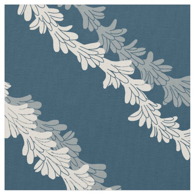 Modern tuberose lei hawaiian fabric (Close Up)