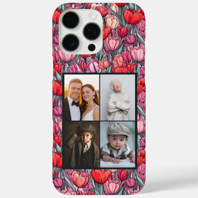 Modern Tulip Customisable Photo Iphone Case  (Back)