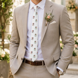 Modern Tulip Floral  Minimalist  Tie