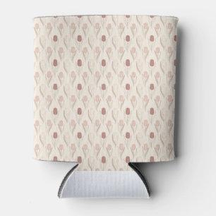 Modern Tulip Floral Pattern Can Cooler