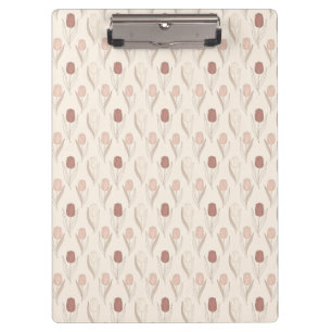 Modern Tulip Floral Pattern Clipboard