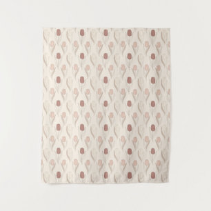 Modern Tulip Floral Pattern Tapestry