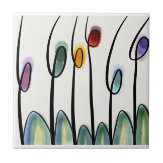 Modern tulips tile