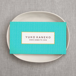 Modern Turquoise Blue  Business Card