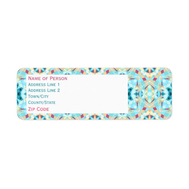 Modern Turquoise Christmas Star Return Address (Front)