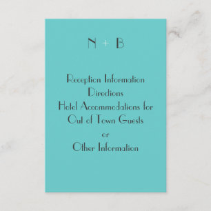 Modern Turquoise Enclosure Card