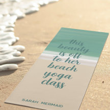 Modern Turquoise Ocean Beach Custom Quote Name