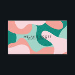 Modern turquoise pink abstract pattern minimalist business card<br><div class="desc">Modern turquoise pink abstract pattern minimalist</div>