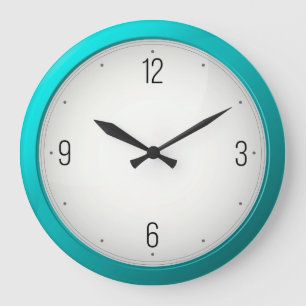 Modern Turquoise Round Wall Clocks