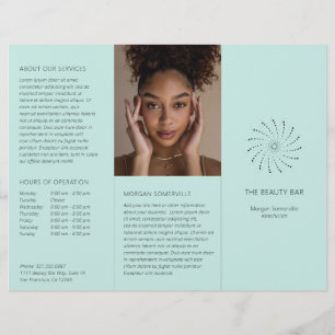 Modern Turquoise Spiral Dot Elegant Brochure