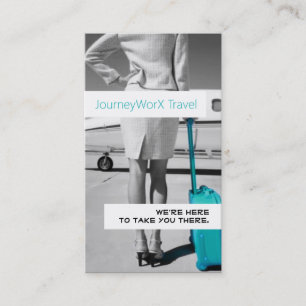 Modern Turquoise Travel Agent Business Card