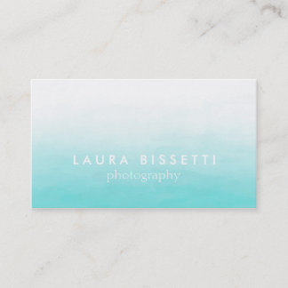 Modern Turquoise Watercolor Custom Business Card. Card