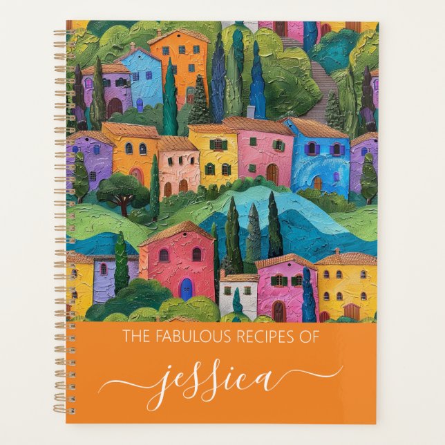 Modern tuscany pattern name recipe planner (Front)