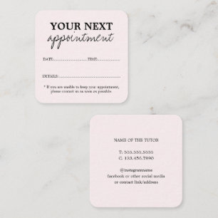 Modern Tutor Appointment Card Packed with care
