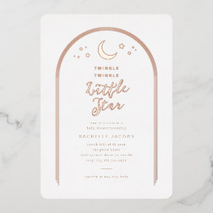 Modern Twinkle Little Star Baby Shower Rose Gold