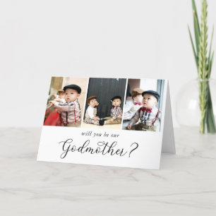 Modern Twins Godmother Proposal Card
