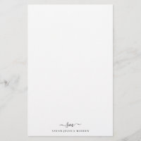 Modern Two Monogram Initial Girly Script Swash