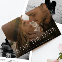 Modern Two Photo QR CODE Wedding