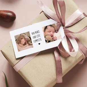 Modern Two Photo   You Make Our Life Complete  Gift Tags