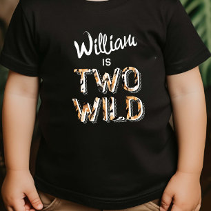 Modern Two Wild Simple Safari Themed 2nd Birthday Toddler T-Shirt