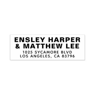 Modern Type Couples Rubber Address Self-inking Stamp