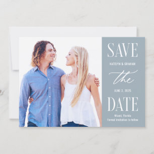 Modern Type Editable Colour Save The Date Card