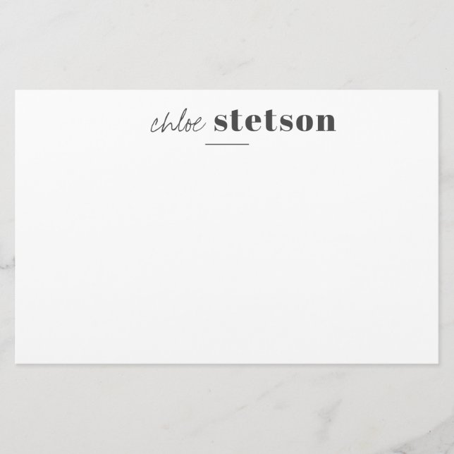 Modern type name stationery (Front)