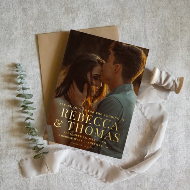 Modern Type Photo Wedding Gold  (Creator Uploaded)