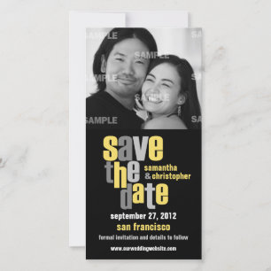 Modern Type Save The Date Photo Card
