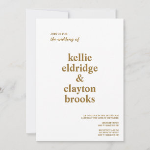 Modern Type Wedding Invitation