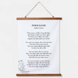 Modern Typewriter Custom Poem Personalised Print Hanging Tapestry