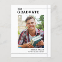 Modern Typewriter Minimal Photo Graduation Party