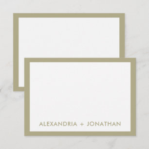 Modern Typgraphic Couples Thank You Note Card